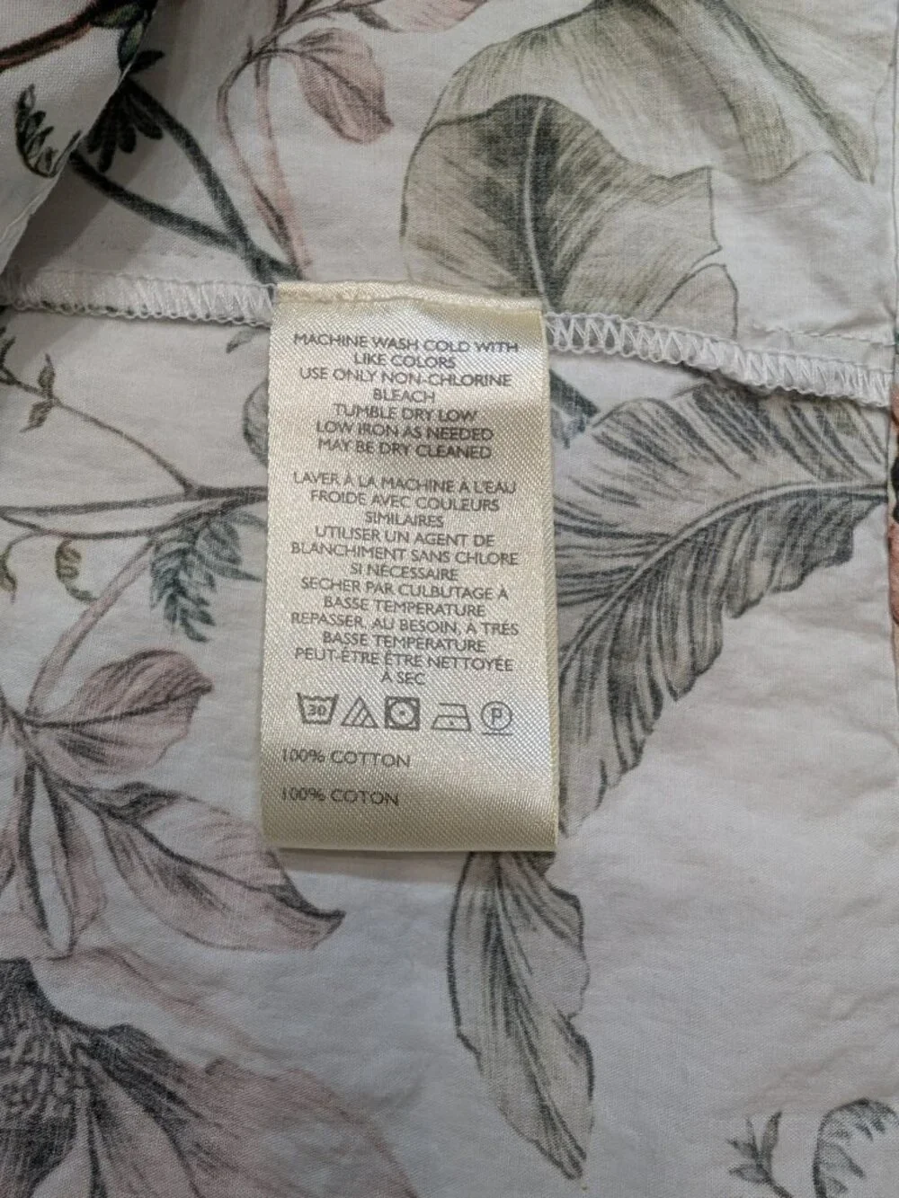 Anthropologie Floral Puff Sleeve Peasant Blouse XS